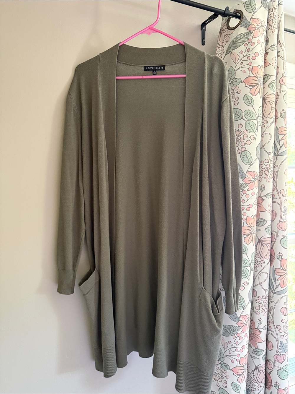 Love Ellie (stitch fix) Olive Open-Front Women's Cardigan Sweater